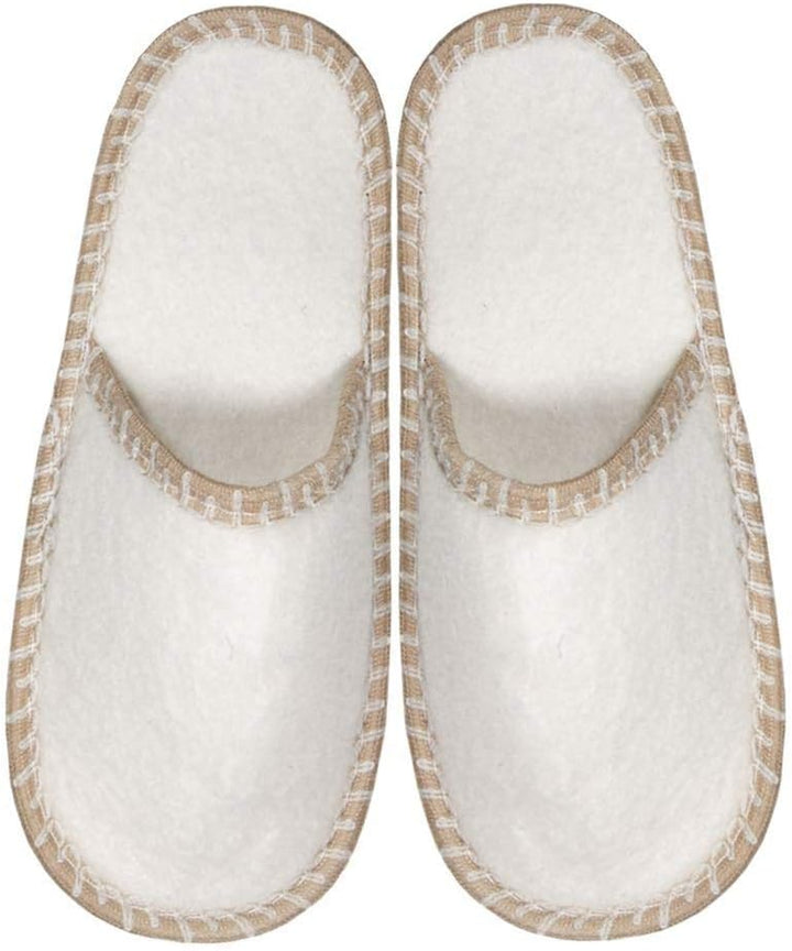 Weihnachten Filz Gästehausschuhe 6er Set Filzpantoffeln mit Antirutsch Sohle Unisex Grösse 38/44 Pas
