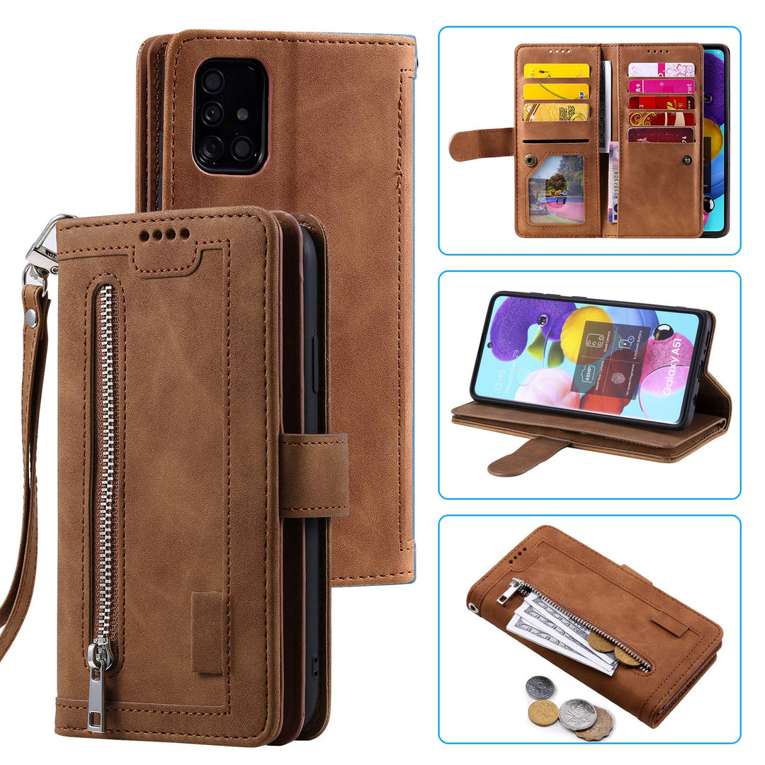 EYZUTAK Handyhülle für Samsung Galaxy S20 FE 5G Hülle,Flip Case Lederhülle Reissverschluss Magnetver