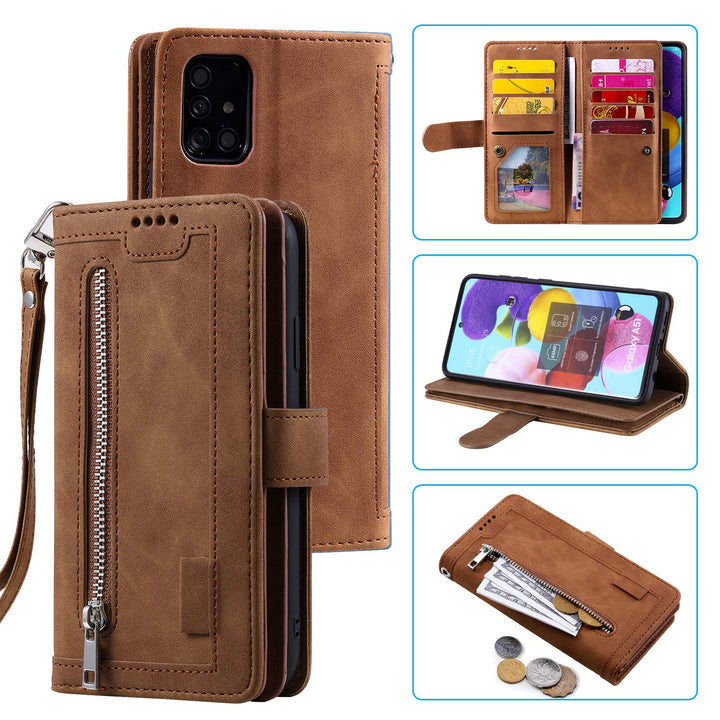 EYZUTAK Handyhülle für Samsung Galaxy S20 FE 5G Hülle,Flip Case Lederhülle Reissverschluss Magnetver