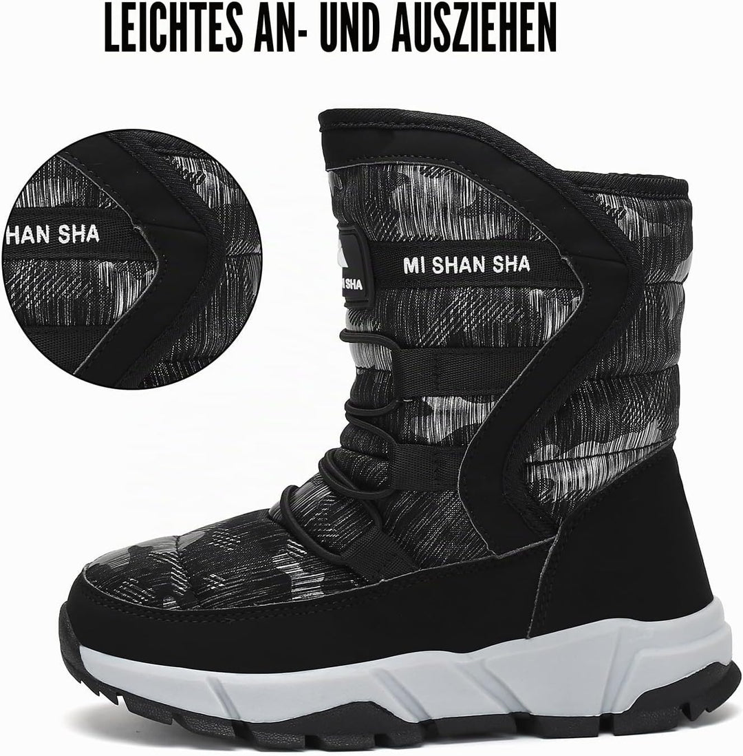 Kinder Winterstiefel Jungen Schneestiefel Mädchen Warm Gefütterte Rutschfeste Winter Snowboots Outdo