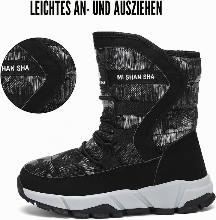 Kinder Winterstiefel Jungen Schneestiefel Mädchen Warm Gefütterte Rutschfeste Winter Snowboots Outdo