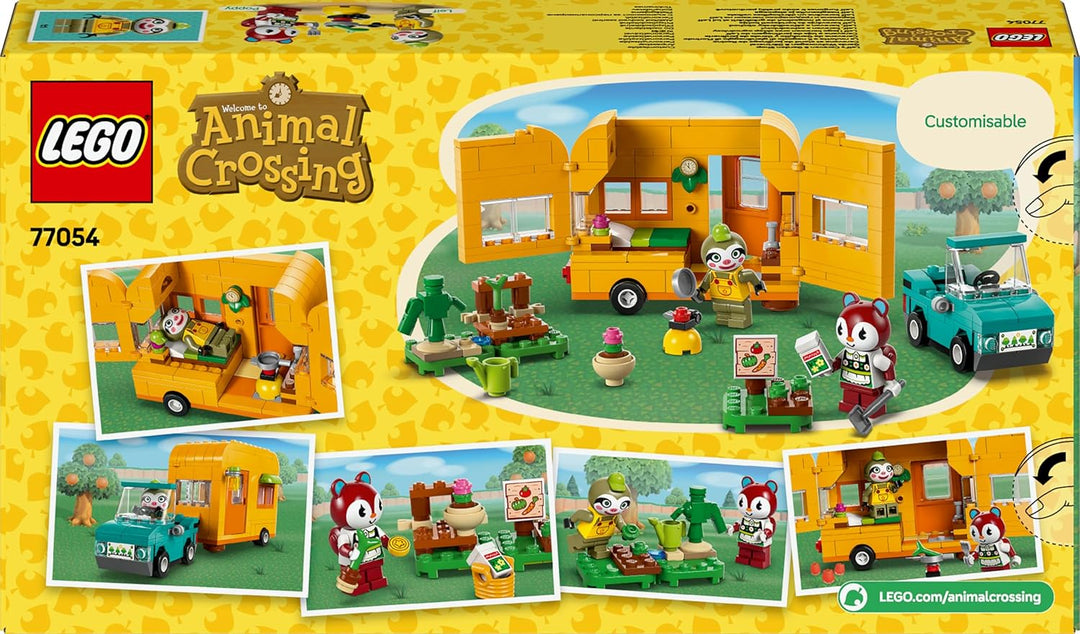 LEGO Animal Crossing Gerds Wohnwagen & Gärtnerei, Bauset für Rollenspiele, Spielzeug Auto für Kinder