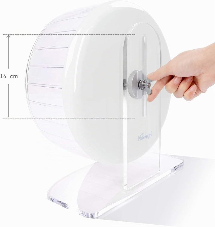 Niteangel Super-leise Hamsterräder - Leise Spinner-Hamsterräder mit verstellbarem Ständer für Zwergh