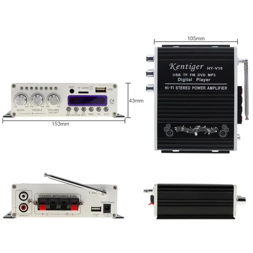 DollaTek Mini Bluetooth Hallo-Fi-Stereo-Audio-AMP Verstärker Bass Booster MP4 12V Unterstützung FM /