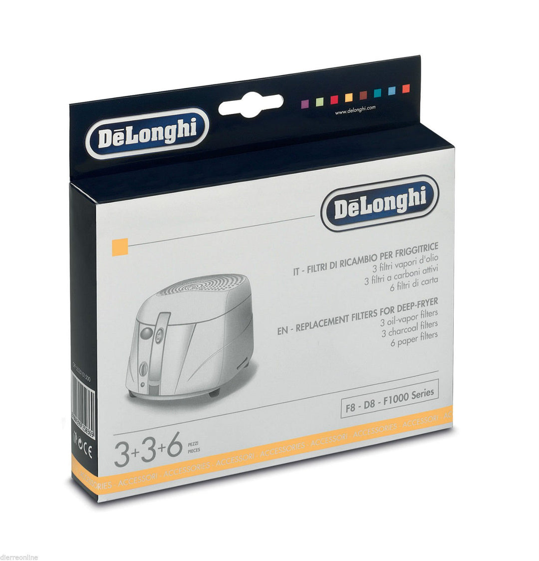 Filter-Set für Fritteuse De Longhi 5525101500 F8 - D8 - F1000 Serie