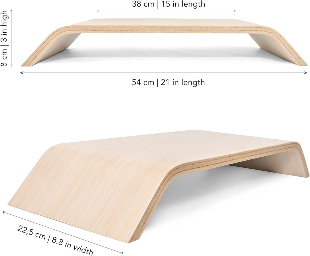 Robuster TV-Ständer aus Holz, Tragbarer Büro Laptop Ständer, Tablet Erhöhter Computerständer im Mini