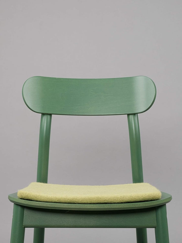 myfelt Flache Filz Sitzauflage, Filz Stuhlauflage - Pitt - quadratisch, 36x36 cm, Hellgrün, Hellgrün