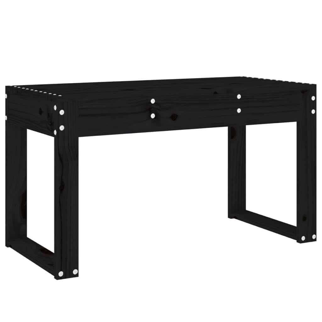 vidaXL Gartenbank Schwarz 80x38x45 cm Massivholz Kiefer Black Pine 80 x 38 x 45 cm, Black Pine 80 x