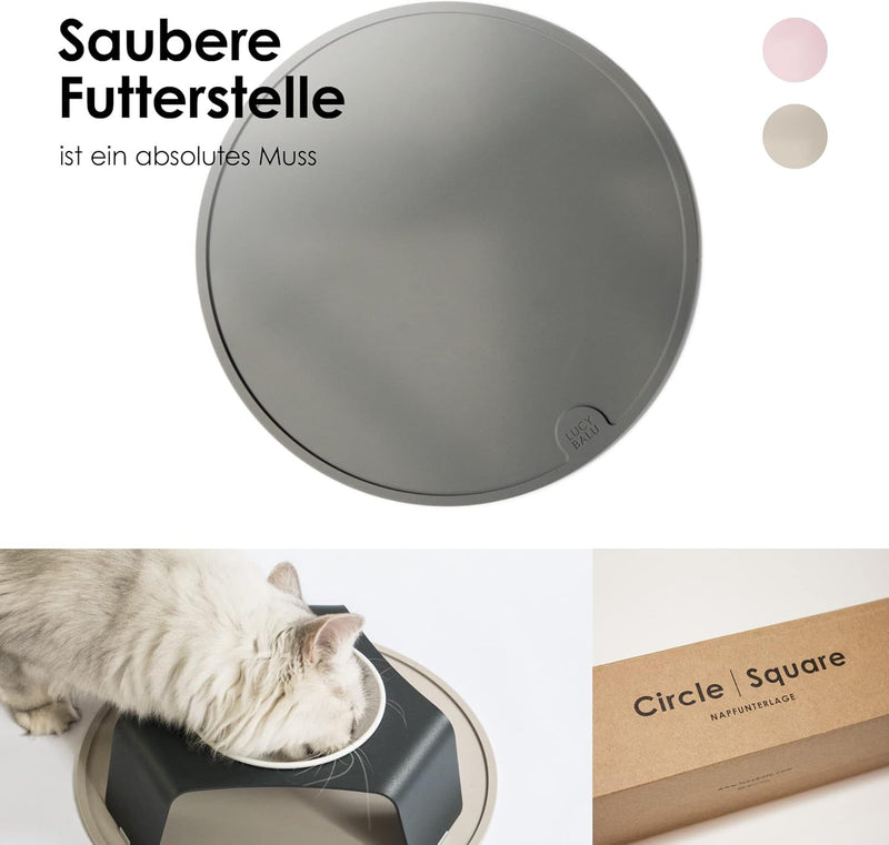 LucyBalu® Napfunterlage für Katzen | Katzenmatte für Wasser- & Futternapf | Silikonmatte als rutschf