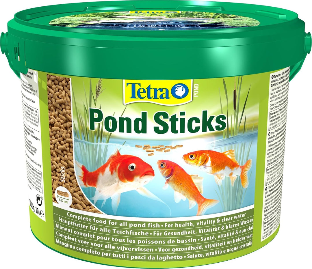 Tetra Pond Koi Sticks – Koifutter für farbenprächtige Fische und eine verbesserte Wasserqualität, 10