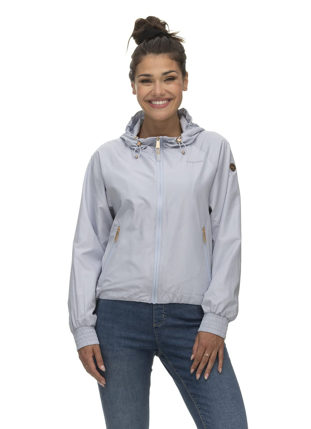 Ragwear TANISHA Damen Frauen Übergangsjacke,Jacke mit Kapuze,Sommerjacke,leichte Jacke, light blue