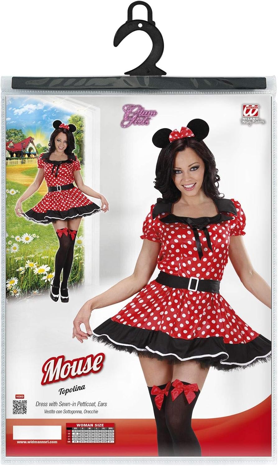 W WIDMANN MILANO Party Fashion - Kostüm Mäuschen, Kleid mit Unterrock, Maus, Tierkostüm, Faschingsko