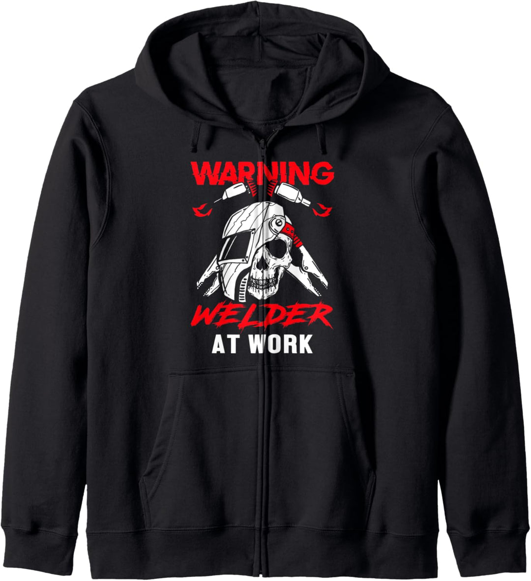 Warnung Bei Der Arbeit Schweissfachingenieur Schweisser Kapuzenjacke