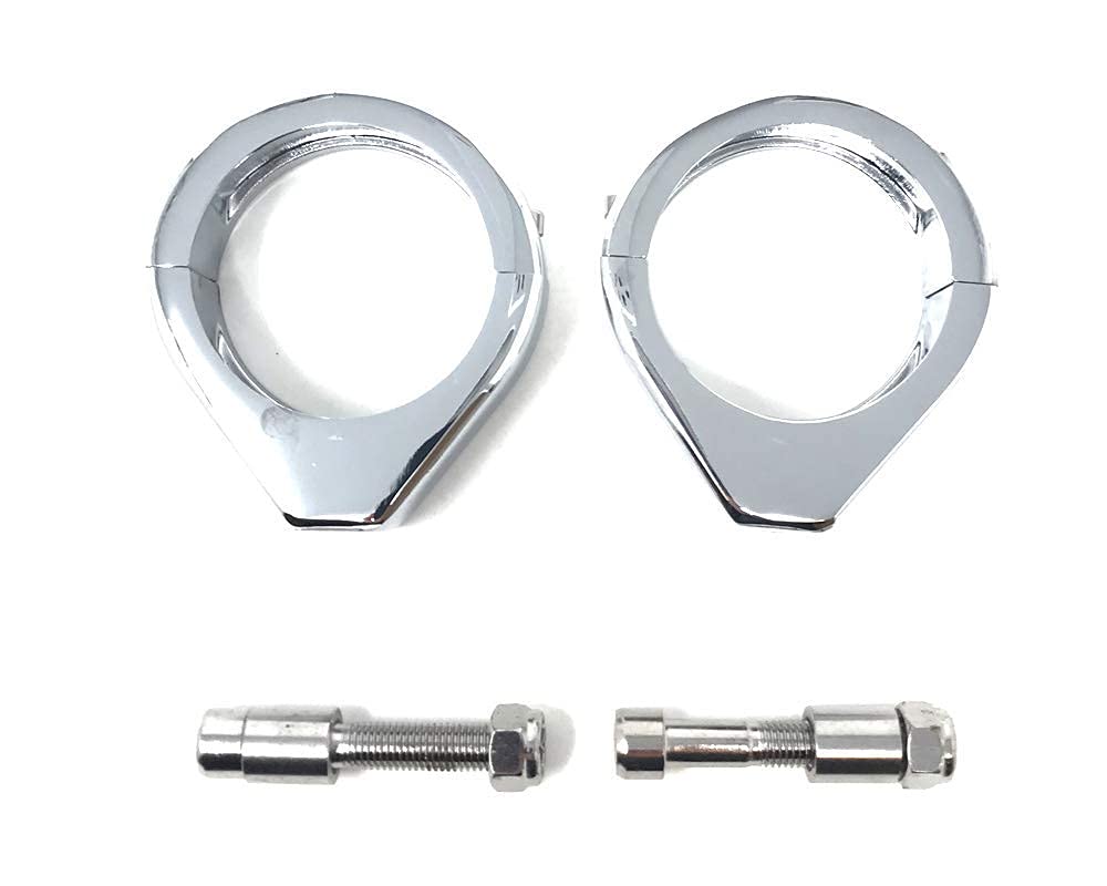 Alchemy Parts Chrom Motorrad Blinker Austausch Klammern für 41mm Gabel