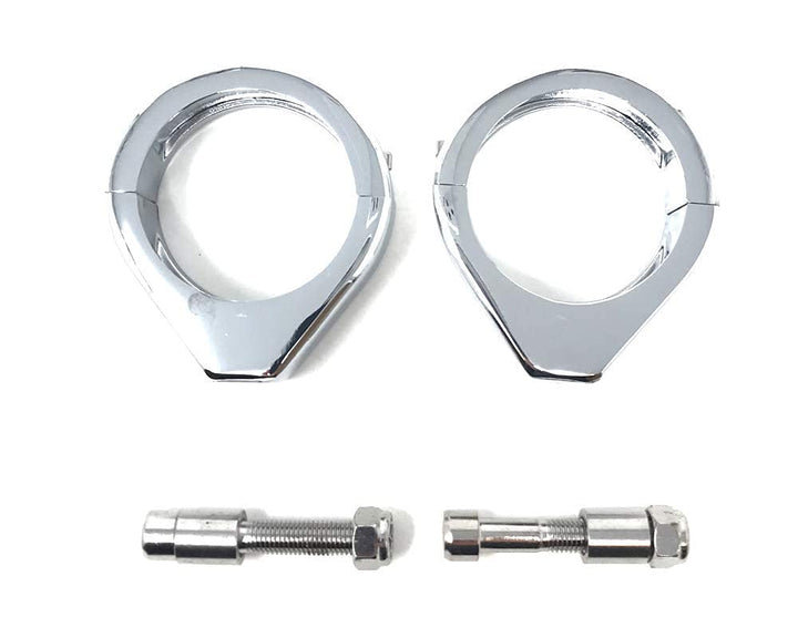 Alchemy Parts Chrom Motorrad Blinker Austausch Klammern für 41mm Gabel