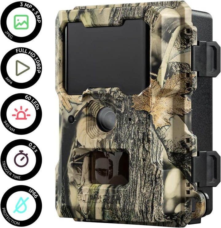 DÖRR Snapshot Mini 5.0 Pro Wildkamera, Starter-Set, Überwachungskamera, 5MP Bilder, Full HD1080P Vid