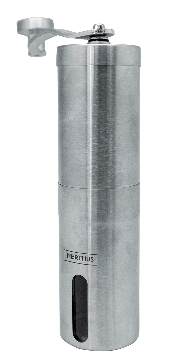 NERTHUS FIH 809 - Manuelle Kaffeemühle aus Edelstahl mit verstellbaren Keramikmahlen - Kompakte Grös