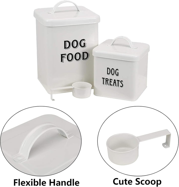 Pethiy Hundefutter und hundeleckerli behälter Set mit Schaufel –Beschichteter Kohlenstoffstahl – dic