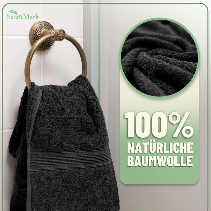 GREEN MARK Textilien 10 TLG. FROTTIER Handtuch-Set mit verschiedenen Grössen 4X Handtücher, 2X Dusch