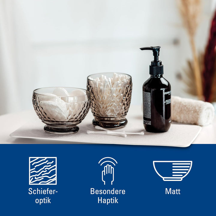 Villeroy und Boch - Manufacture Rock blanc Servierplatte rechteckig, weisse Präsentationsplatte für