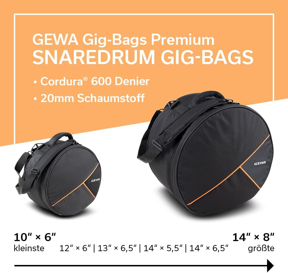 GEWA Premium Snare Bag 13x6.5in 13x6,5", 13x6,5"