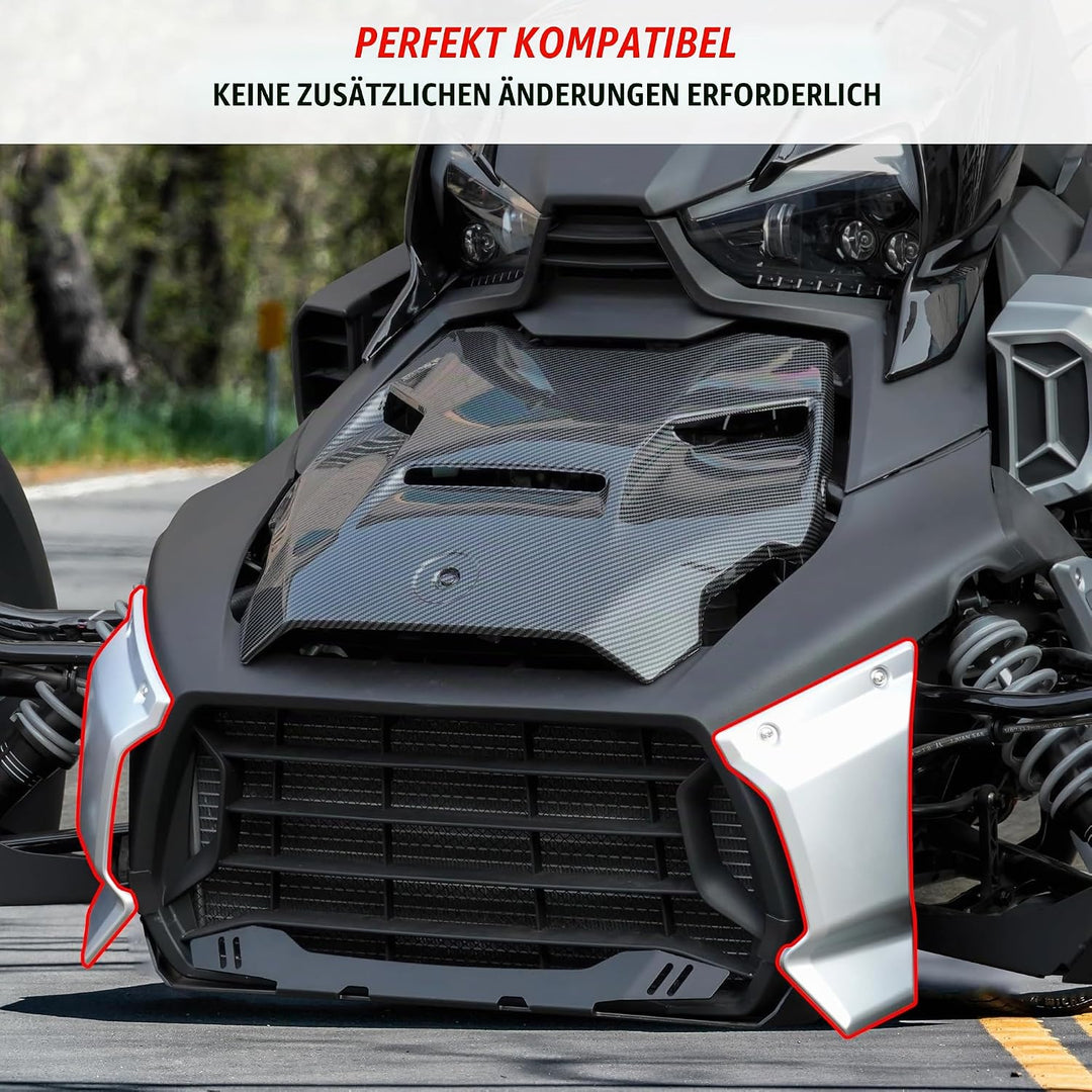 SAUTVS Silberfarbene Frontgrill-Zierleisten für Can-Am Ryker, unterer Grillschutz für Can Am Ryker 6