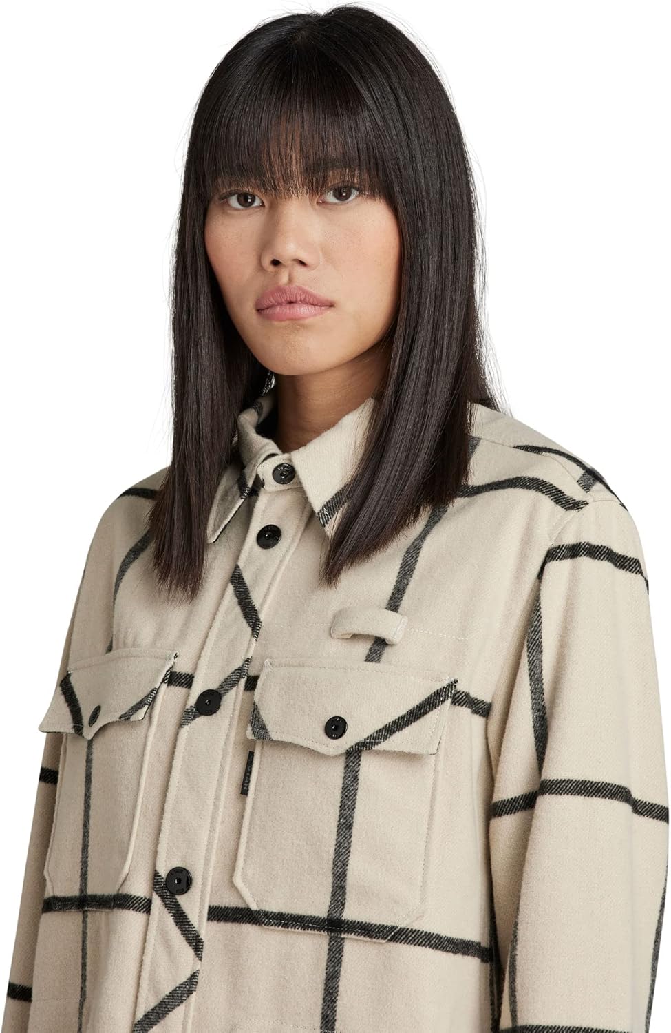 G-Star Damen Boyfriend Overshirt M Mehrfarben (Brown Rice Louis Check D22178-c840-d419), M Mehrfarbe
