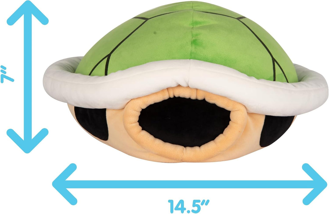 Club Mocchi Mocchi Super Mario Green Shell Mega-Plüschfigur, 38,1 cm – Super-Mario-Sammelspielzeug f