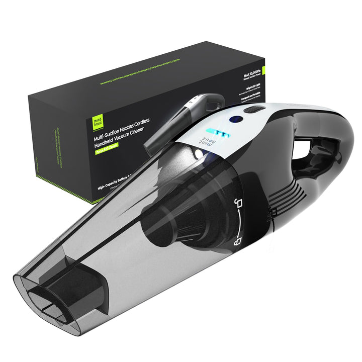 Minthouz Handstaubsauger Akku, 12.6V Leistungsstarker Autostaubsauger mit Waschbar HEPA-Filter LED T