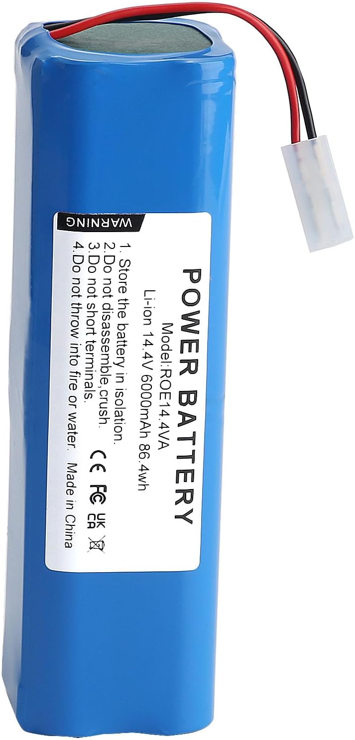 6000mAh 14,4V Li-ion Akku für ROEMO SYB2, SYB2 Pro Saugroboter, Ersatzakku für ROEMO D093-4S2P Batte