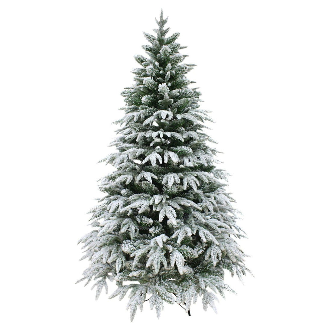4ft/1.2m Künstlicher Weihnachtsbaum Lappland Tanne - Schnee beflockt Grün 332 PE/PVC Zweigspitzen, k