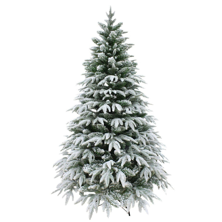 4ft/1.2m Künstlicher Weihnachtsbaum Lappland Tanne - Schnee beflockt Grün 332 PE/PVC Zweigspitzen, k