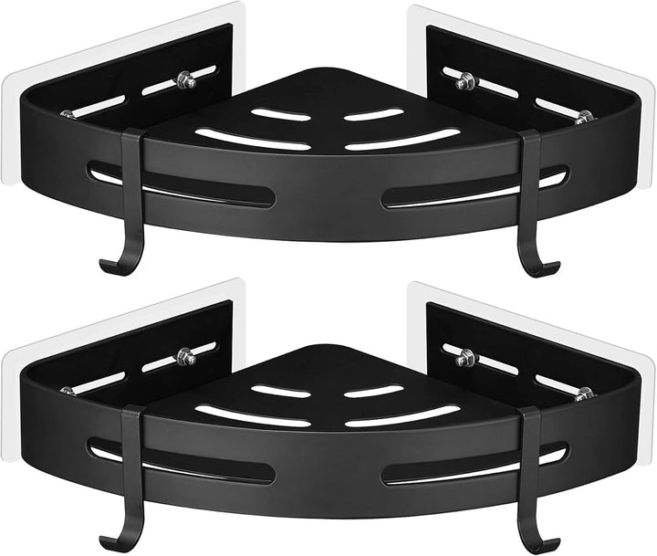 GRICOL Eckablage Duschkorb Duschregal ohne Bohren Duschablage Metall Mit 4 Haken Dusche Ablage Badre