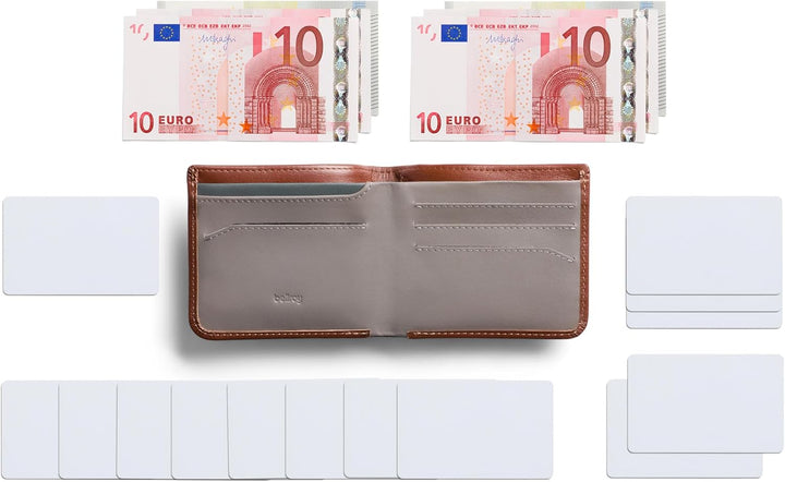 Bellroy Hide & Seek – dünne, Klassische Lederbörse, optionaler RFID-Schutz (max. 12 Karten Plus Sche