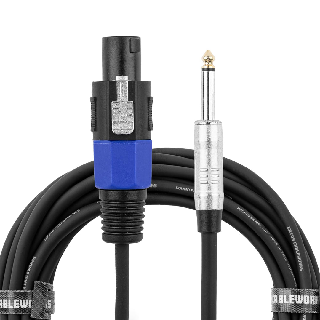 Gator Cableworks GCWB-SPK-25-1TL Backline 25 Foot 7,5m TS Twist Lock – Hochwertiges Audiokabel für p