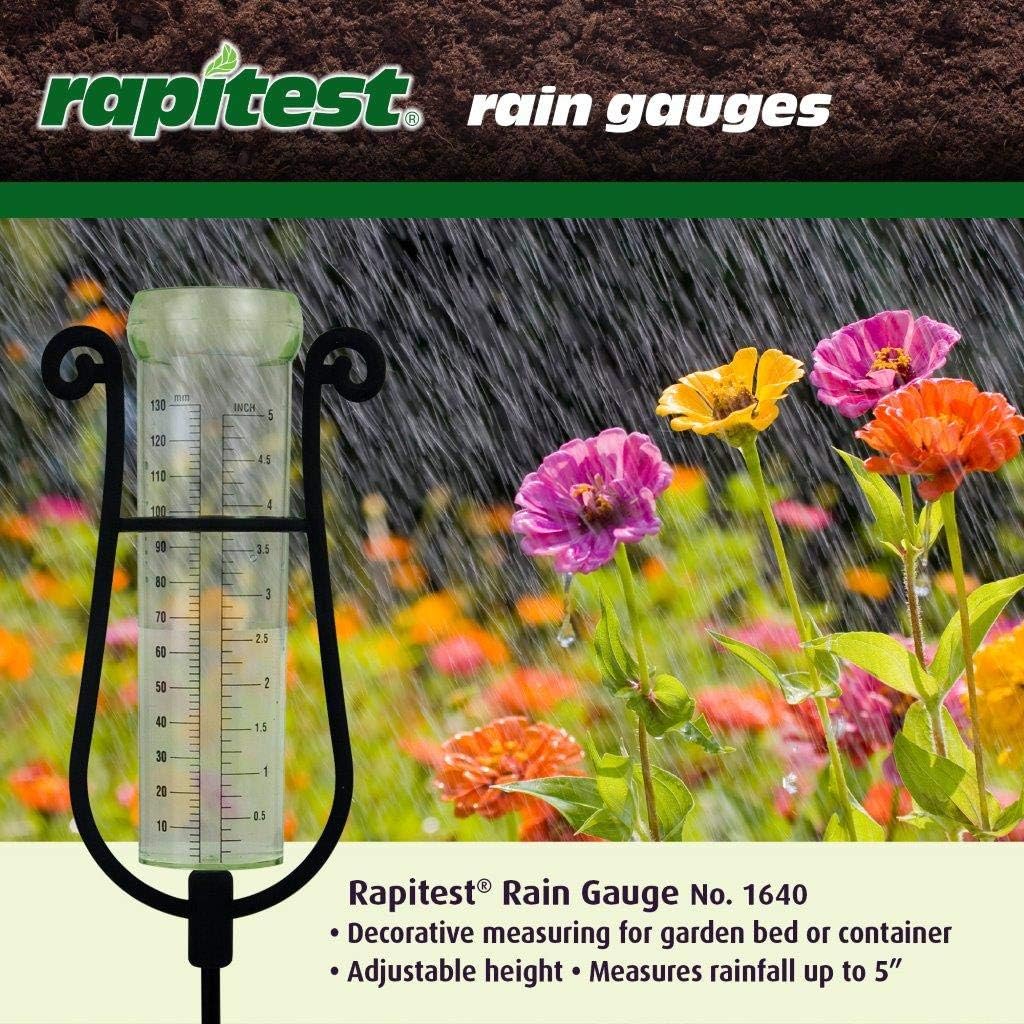 Luster Leaf 1640 Rainfall Gauge,Black Kunststoff-Regenmass mit Einsatz, Kunststoff-Regenmass mit Ein