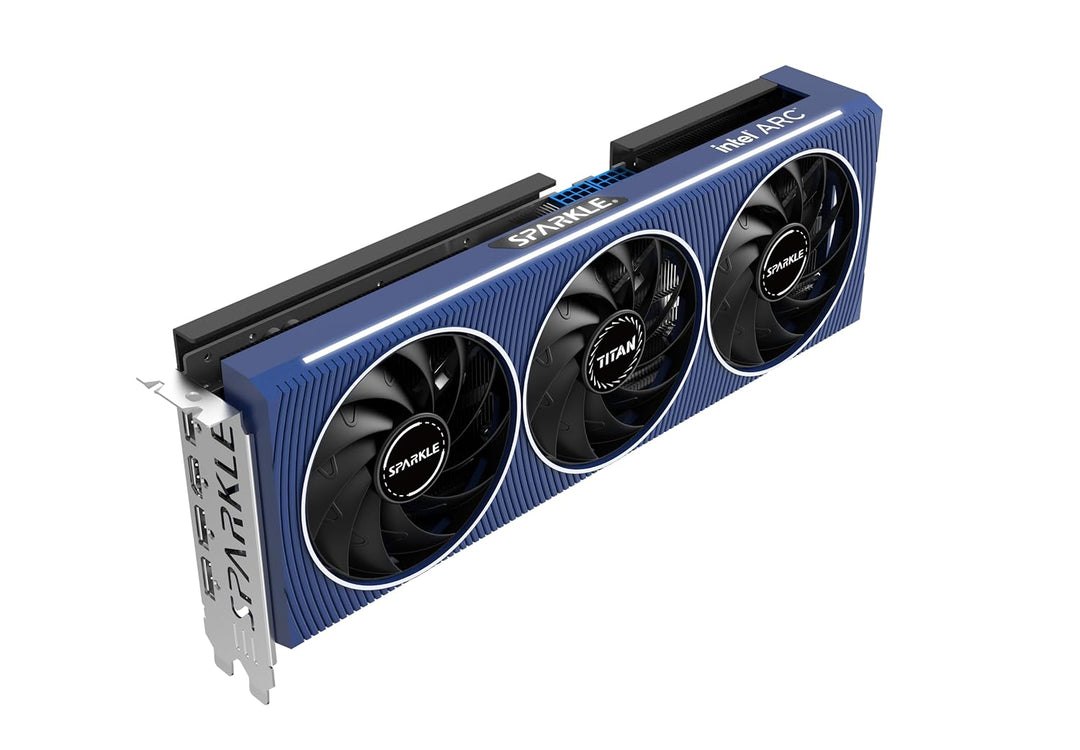 SPARKLE Intel Arc A770 Titan OC Edition, 16 GB GDDR6, ThermalSync, zerrissene Kühlung, Axiallüfter,