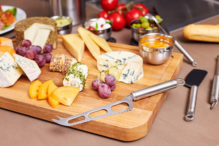 RÖSLE Käsemesser, hochwertiges Wellenschliffmesser für Weichkäse, Edelstahl 18/10, Spülmaschinengeei