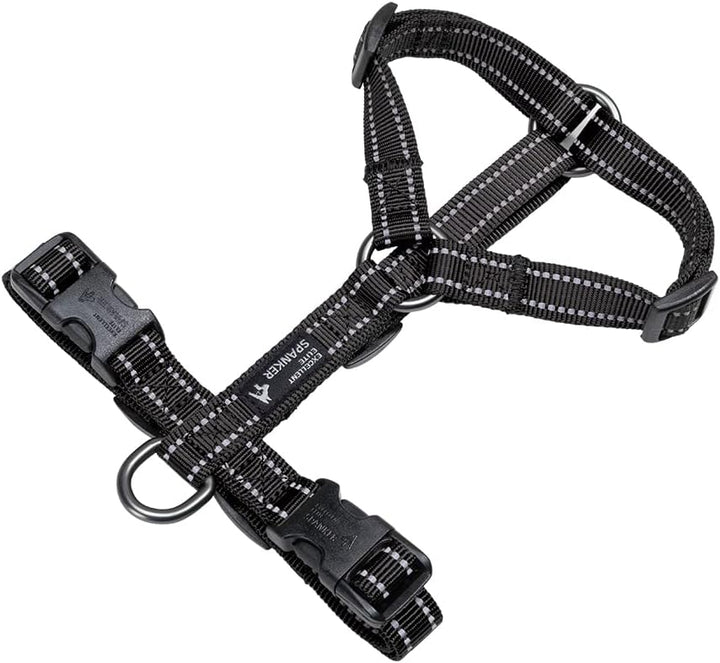 EXCELLENT ELITE SPANKER Kein Zug Hundegeschirr reflektierende Nylon Weste L-förmig einstellbar einfa