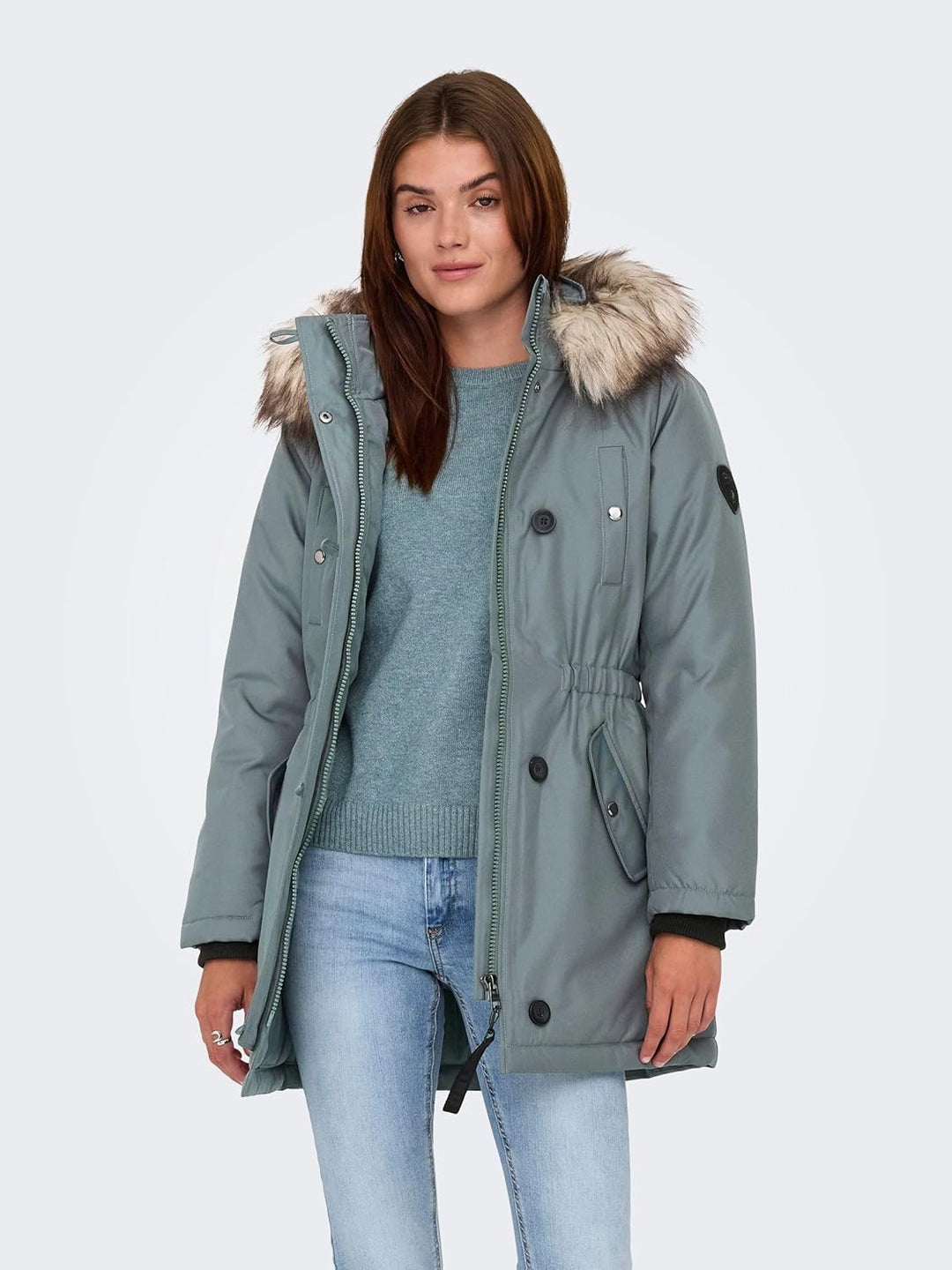 ONLY Female Langer Parka ONLIRIS Langer Parka XS Balsam Green, XS Balsam Green