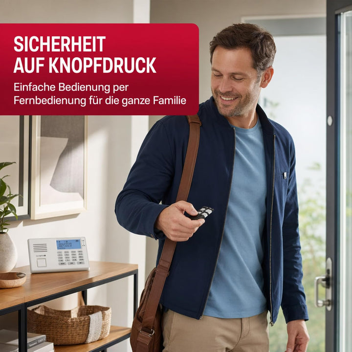 Olympia 5961 Protect 9035 Drahtlose GSM Alarmanlage mit Notruf und Freisprechfunktion, AppSteuerung