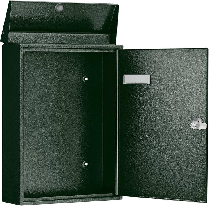 Burg-Wächter Briefkasten, A4 Einwurf-Format, Vollflächig verzinkt, Strukturlackiert, Letter 5832 GR,