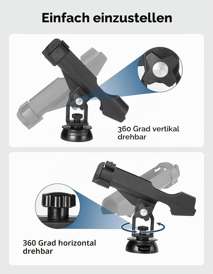 KEMIMOTO Kajak Angelrutenhalter Angelrutenhalter - T-förmige Schraube montiert/Track Mount auf Schie