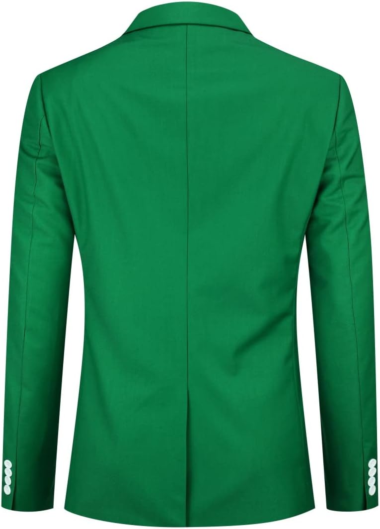 YOUTHUP Herren Sakko Slim Fit Anzugjacke für Business Hochzeit Eleganter 1 Knöpfen Blazer S Grün, S