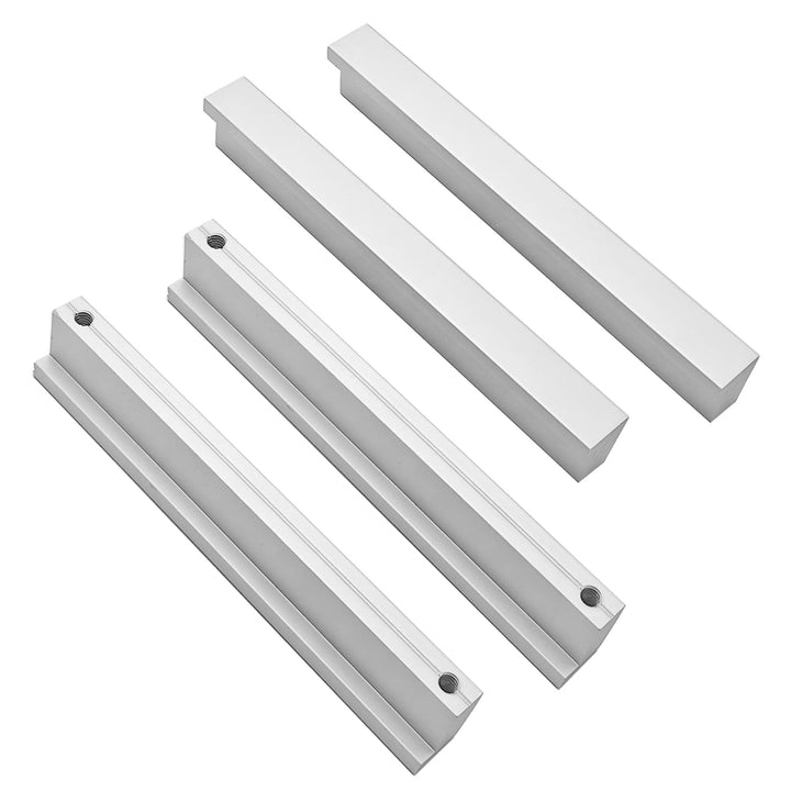 Qrity 10-Pack moderne Aluminiumlegierung Schrank Schrank Türgriff Möbel Schublade zieht Knöpfe, Loch