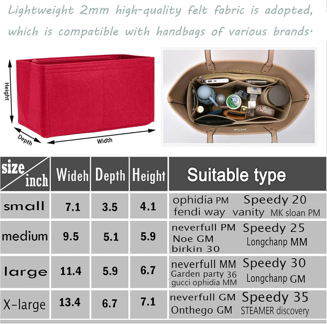 Geldbörseneinsätze für Lv Speedy 25 Organizer-Einsatz, für Monogramm-Tasche, HandBag-Schutzeinlage