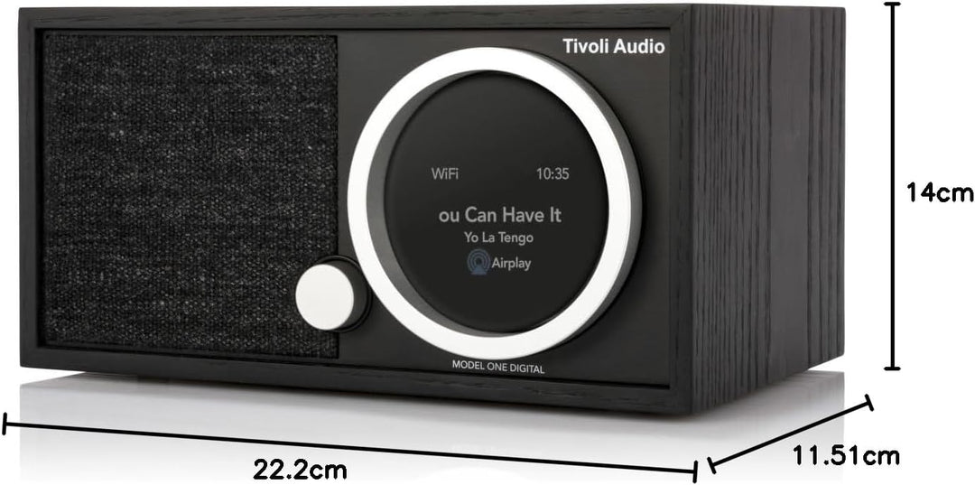 Tivoli Audio Model One Digital Gen 2 DAB+/UKW Radio mit WLAN und Bluetooth (Schwarze Esche/Schwarz)
