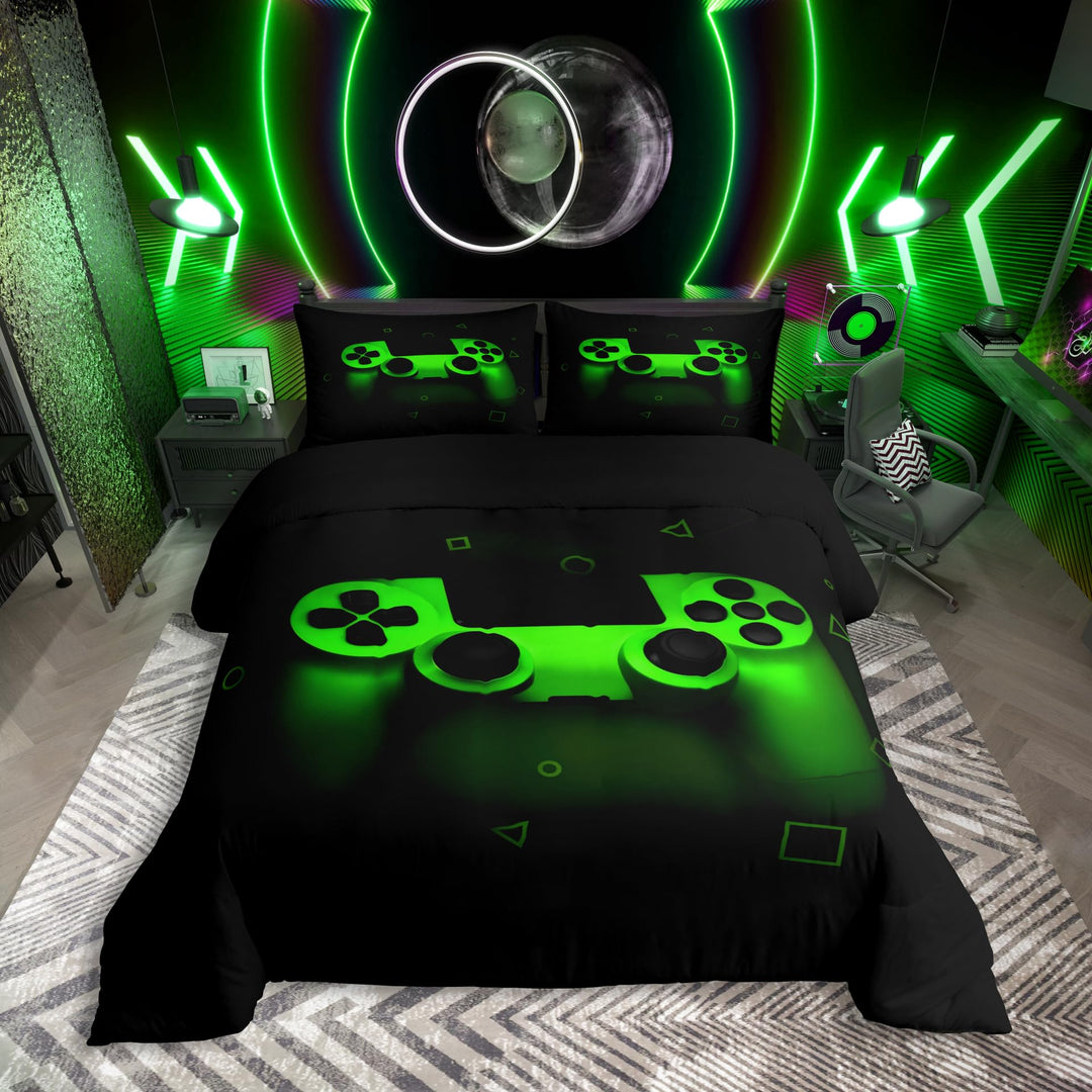 Gamer Bettwäsche Sets für Jungen 155x220,Gaming Bettbezug Kinder Teens Männer Videospiel Zimmer Deko