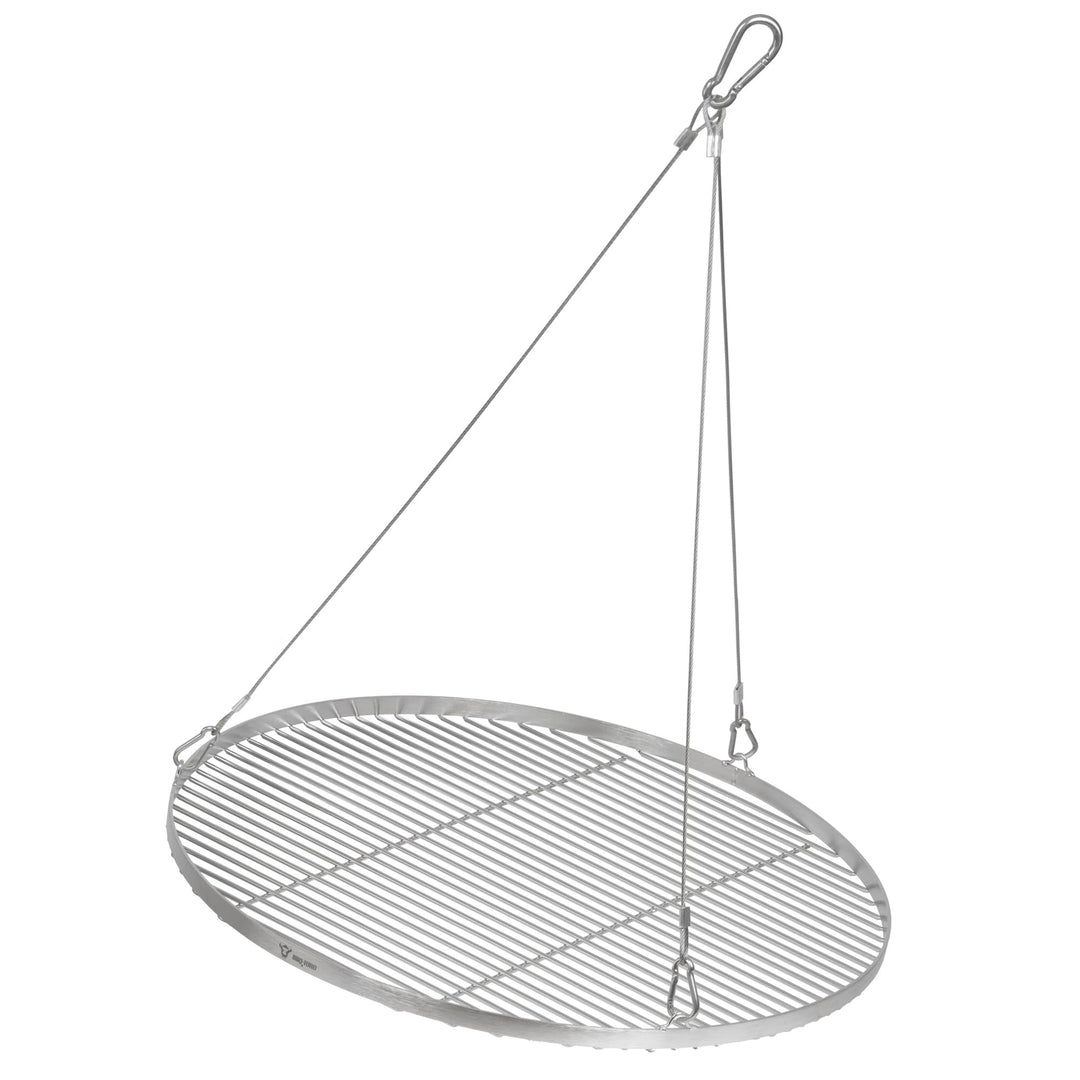 BBQ-Toro Edelstahl Grillrost Rund | Ø 70 cm | Grillgitter mit Seilaufhängung, Hängerost für Schwenkg