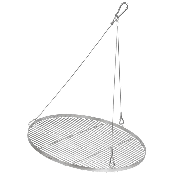 BBQ-Toro Edelstahl Grillrost Rund | Ø 70 cm | Grillgitter mit Seilaufhängung, Hängerost für Schwenkg